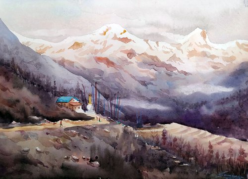 Beauty of Morning Himalaya by Samiran Sarkar