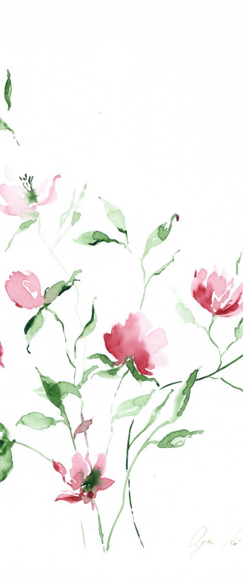 Abstract Peony 3 by Olga Koelsch