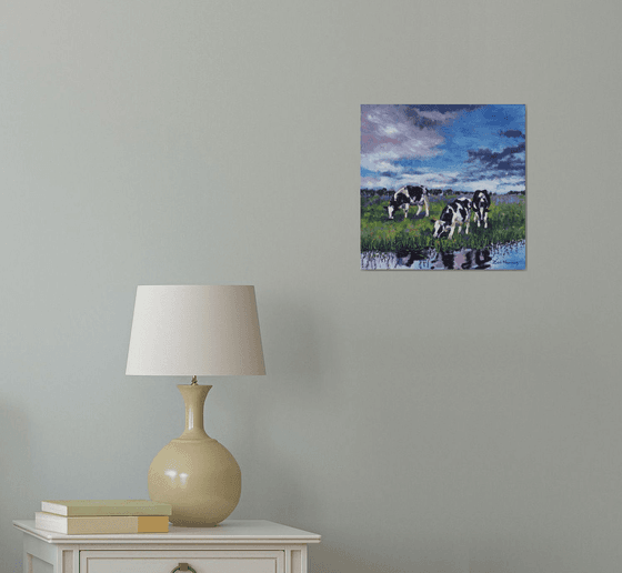 Cattle in Water Meadow