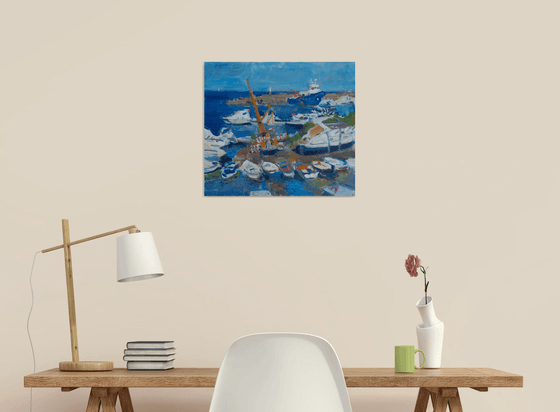 Boats – Original Oil Landscape Painting