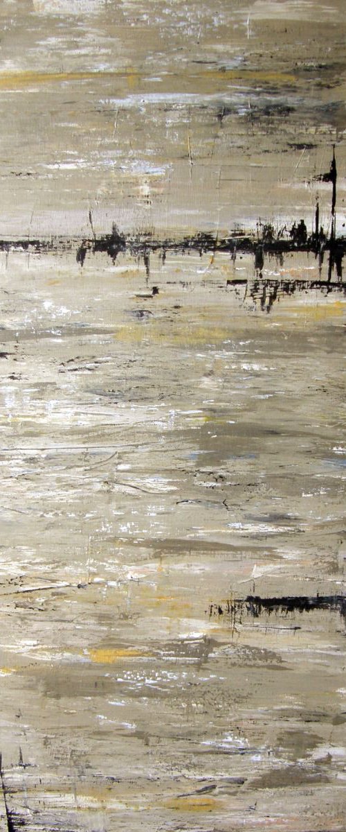 Sepia Shores 10  (36"x24") by Lil Nutter