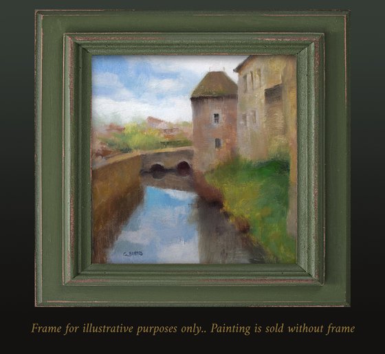 French Abbey and Moat, Vienne