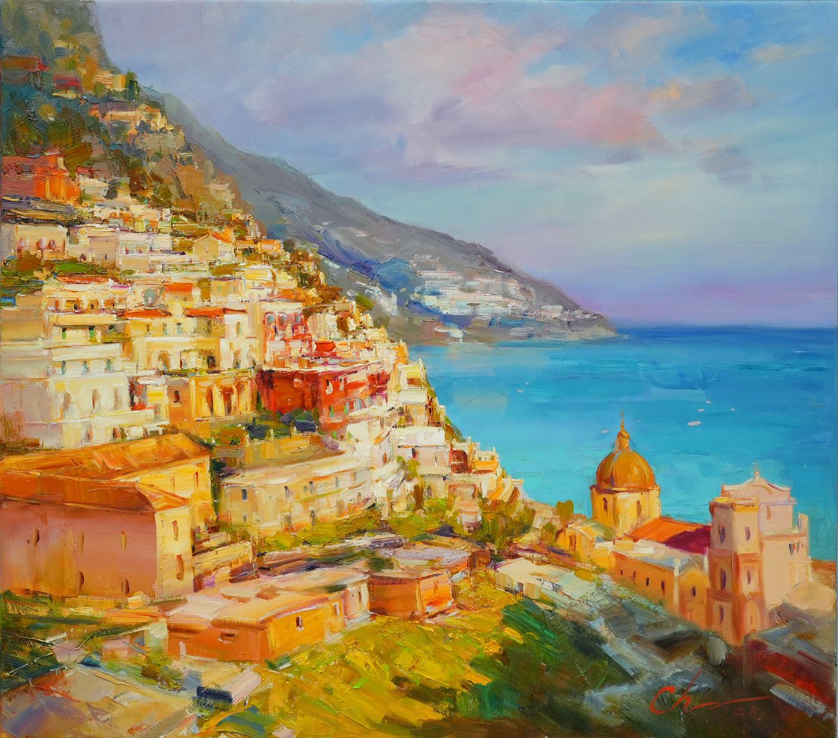 Evening Amalfi Coast by Sergei Chernyakovsky