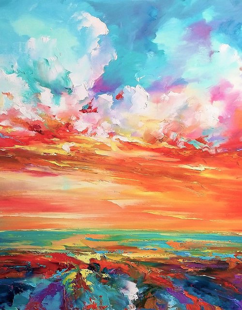 Abstract morning seascape 01 by Andrej  Ostapchuk