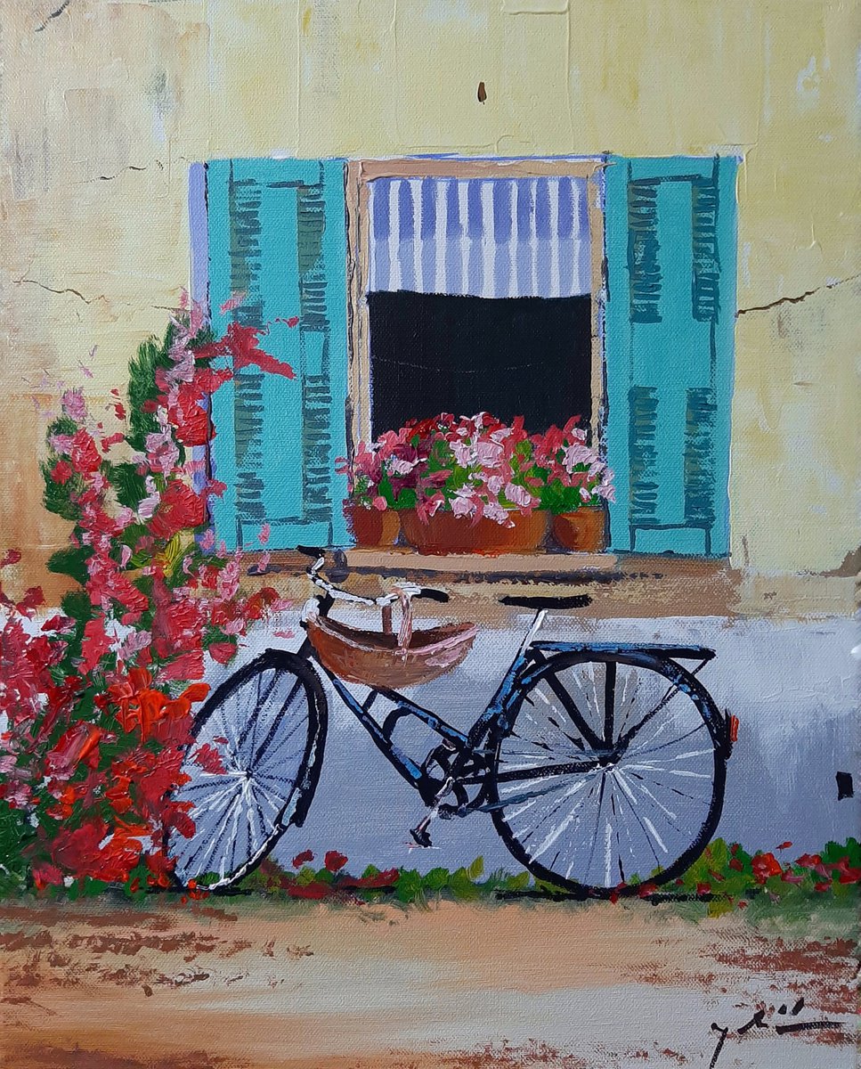Bicycle under the window by Alen Grbic
