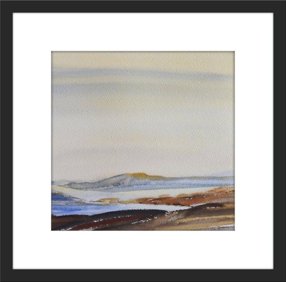 RHOSCOLYN HEADLAND ANGLESEY. Original Abstract Landscape Watercolour Painting.