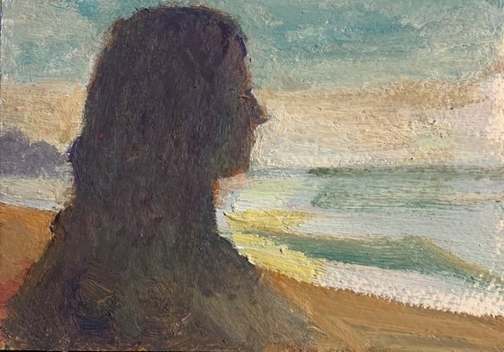 Woman on Beach Study
