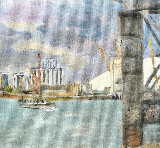The Thames at Greenwich - an original oil painting