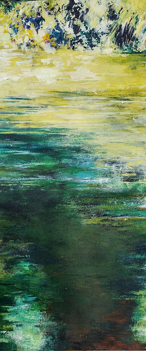 BROOMHILL POND 1  colour study by Frank Barnes