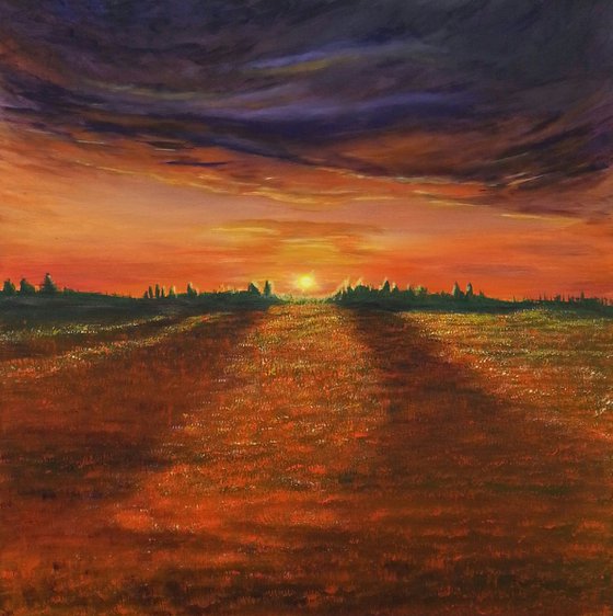 Sunset over Fields of Gold