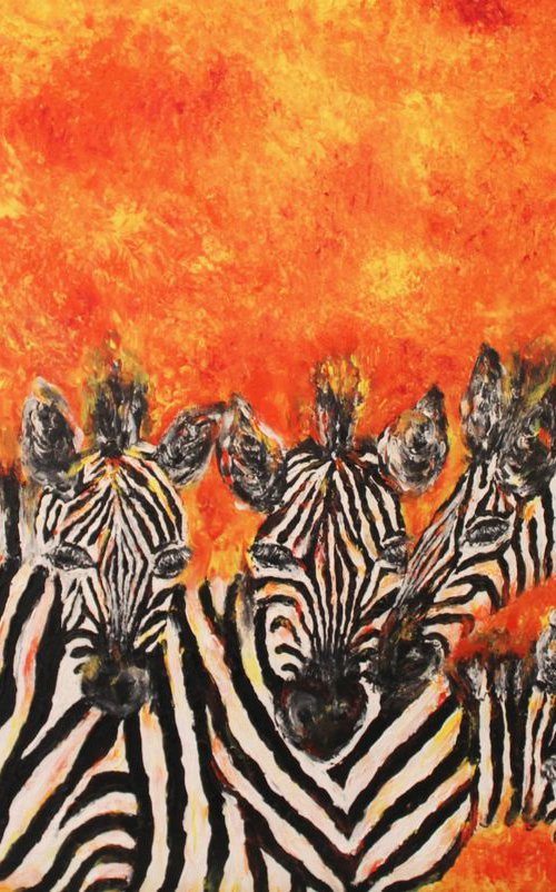 Stripes-Herd of Zebras by Vikashini Palanisamy