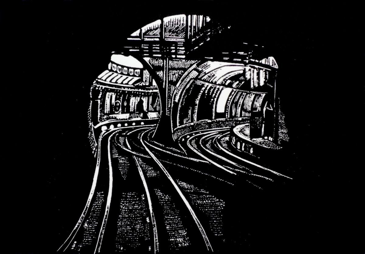 Cityscapes Etchings & Engravings By Rebecca Coleman, 4 X 3", Contemplation, Original Artwork