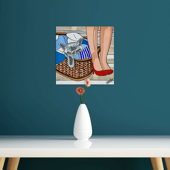 Cat Capers Laundry 2 30cm x 30cm