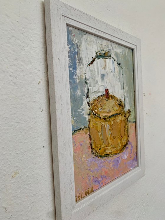 Golden teapot