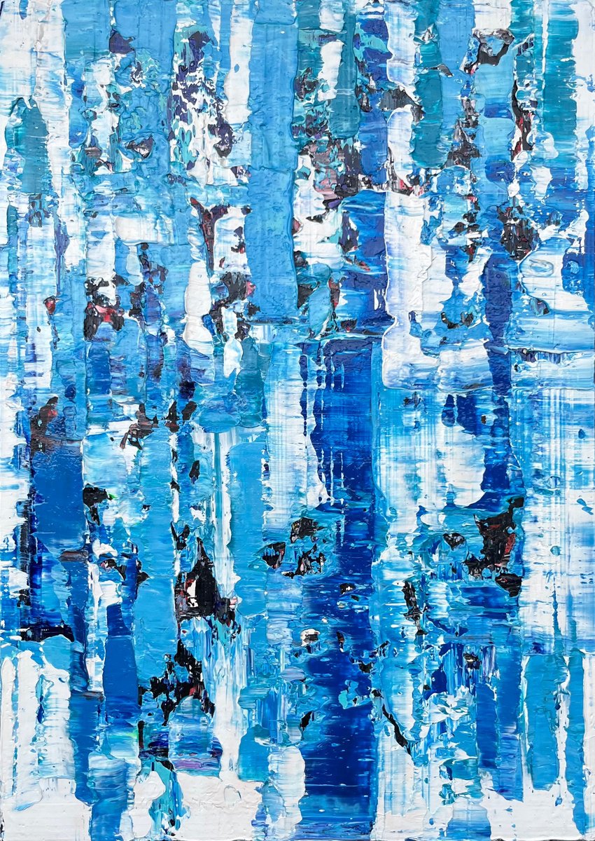 Abstract Oil Painting By Svitlana Andriichenko, 20 X 28", Northern Rain, Original Artwork