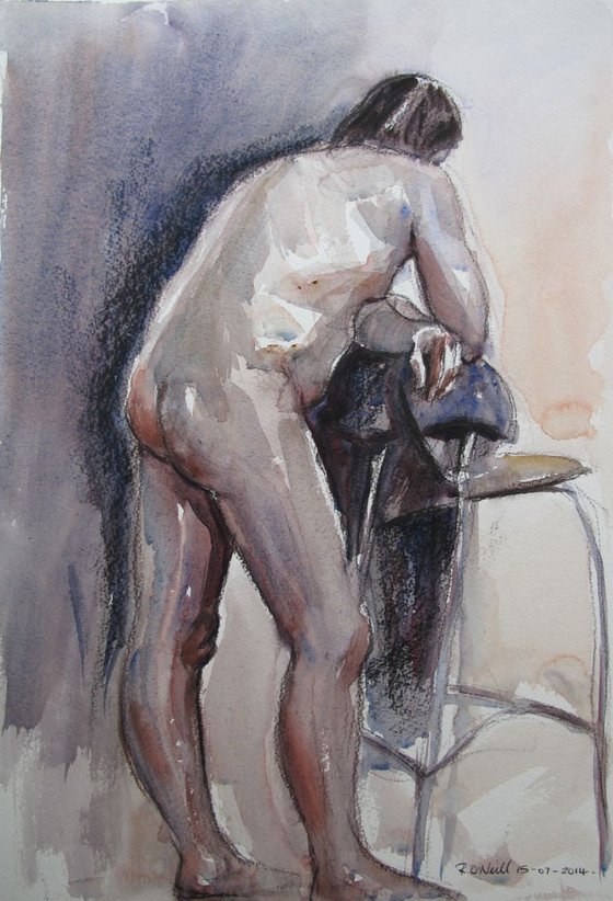 bending male nude