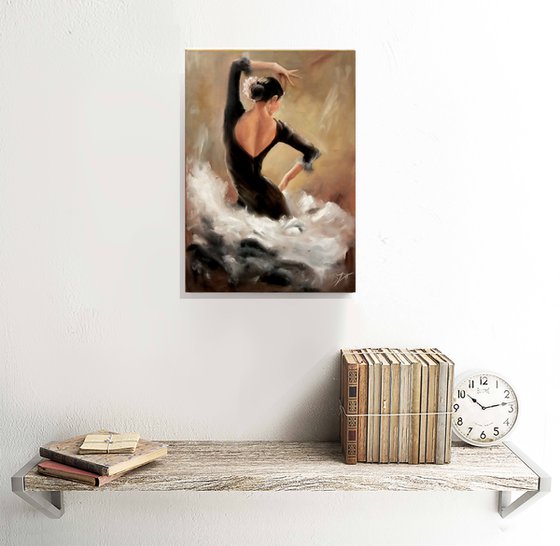Black feather, Flamenco Dancer