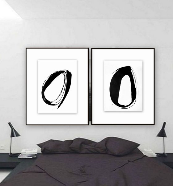 Abstract artwork. Set of 2.