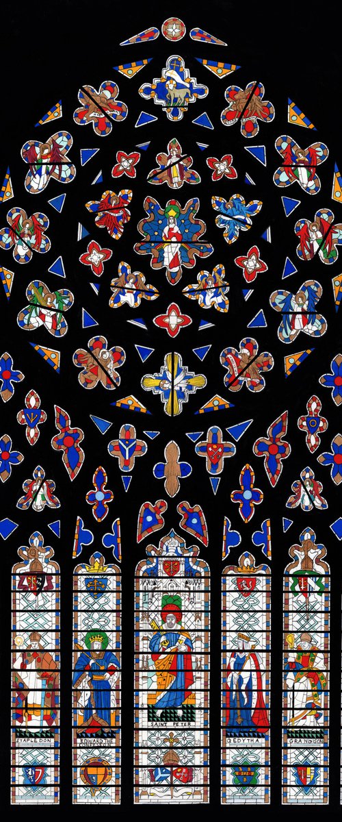 Exeter Cathedral West Window by Shelley Ashkowski