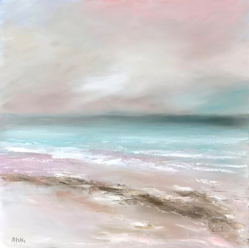 Low tide in pink by Martine Grégoire