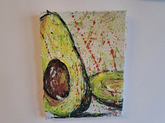 Avocado impasto painting