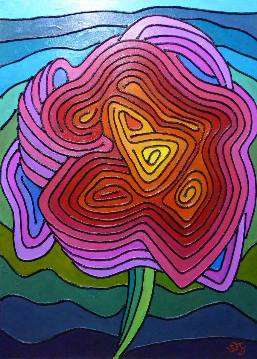 A Single Rose By Stephen Conroy, 24 X 33, Artwork For Sale On Artfinder