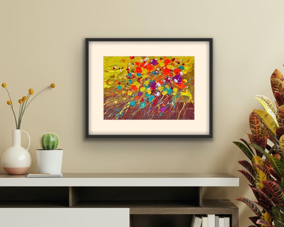 Warm Autumn Abstract painting