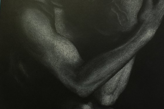 Nude study dry pastel.