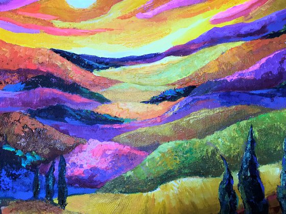 Colours of the Sun  -landscape painting