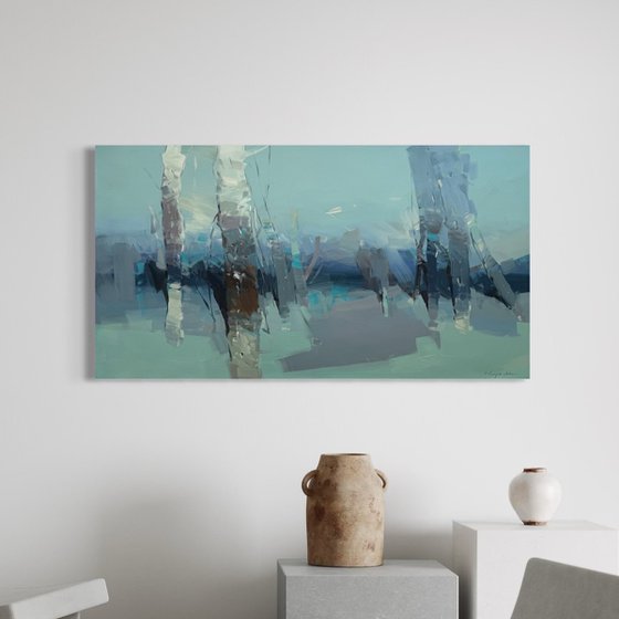 Birches in Moonlight