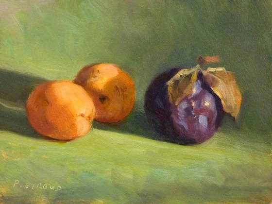 Apricots and a Plum