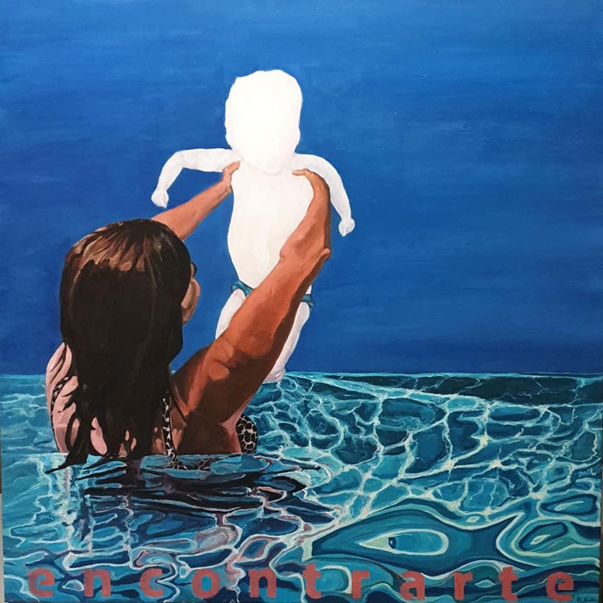 Impressionistic Portrait Oil Painting By Fuensanta Ruiz Urien, 39 X 39, Ayi?dame A Pintarle Con El Color De Mis Suenos, Artfinder