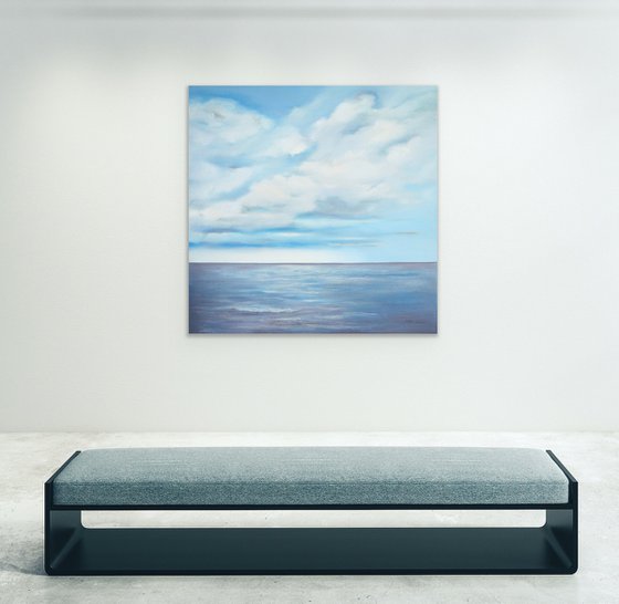 A large seascape painting "Ocean View"