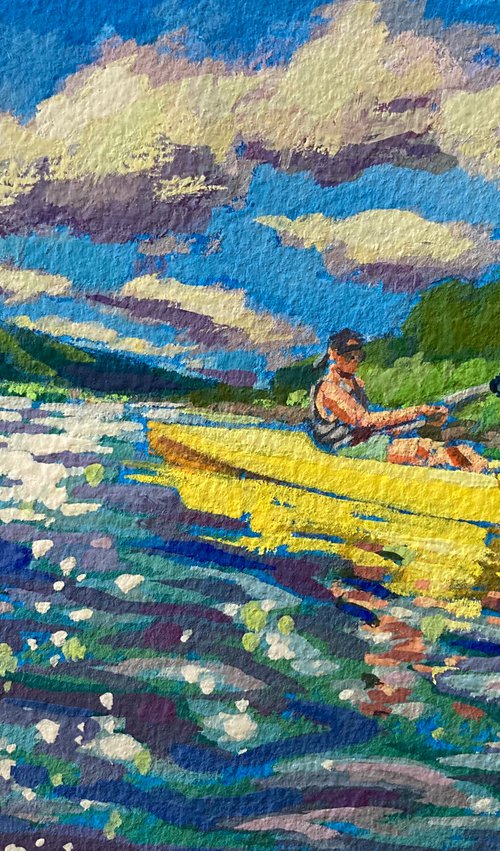 Kayak on The Delaware by Jimmy Leslie