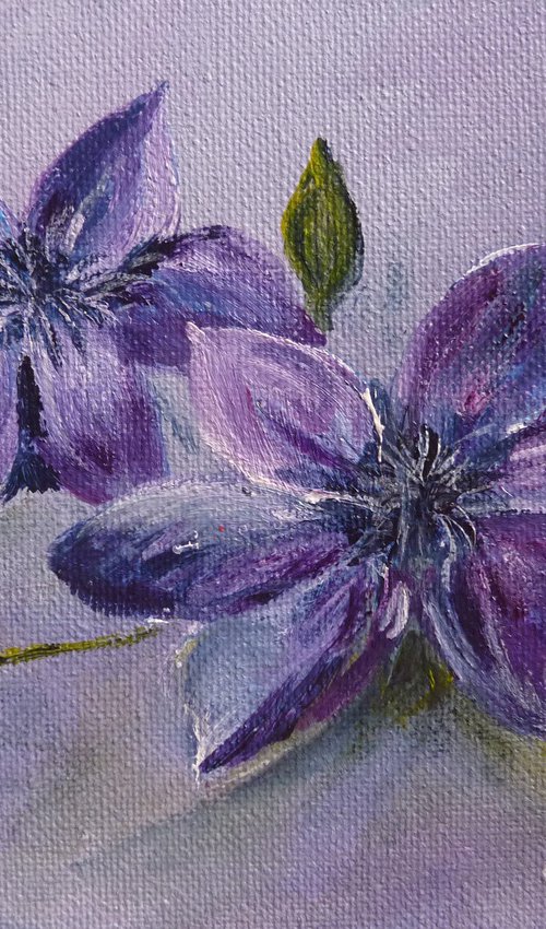 Purple Blooms by Margaret Denholm