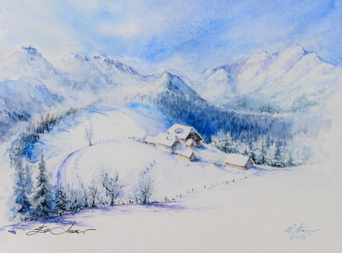 Winter landscape by Eve Mazur