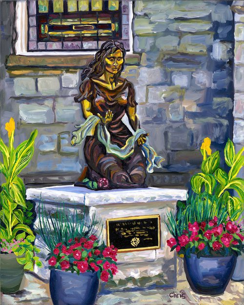 Statue at St. Francis by Christina M Plichta