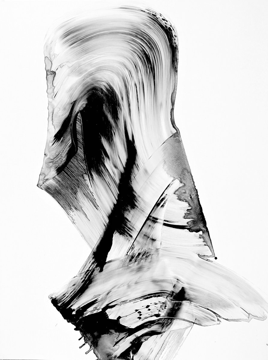 Expressive Abstract Acrylic Painting By Newel Hunter, 18 X 24", Standing Proud, Original Artwork