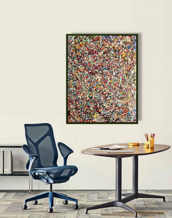 INTEGRATION, J. POLLOCK MODE, XL,  framed