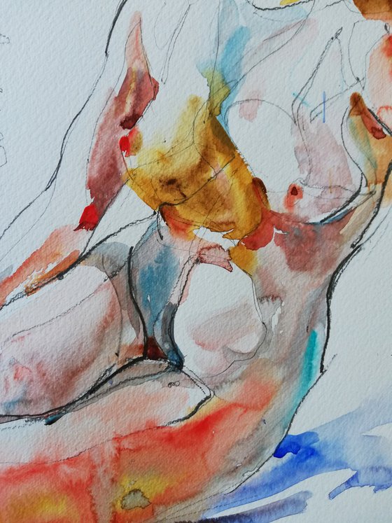 Nude with Sunflower