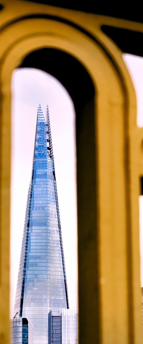 Golden frame : The shard May 2021 (Southwark Bridge)  2/20 12X18 by Laura Fitzpatrick
