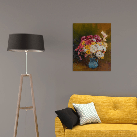 Chrysanthemums in a Vase