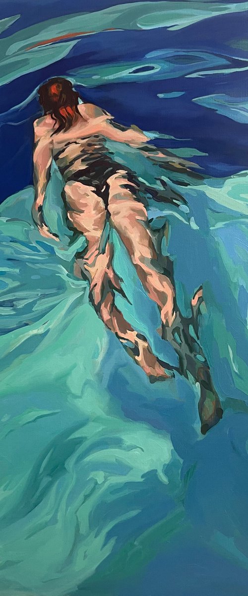 Girl in the pool by Guzel Min