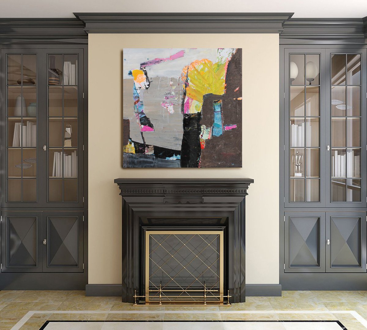 Expressive Abstract Acrylic Painting By Sergiy Dekalyuk, 47 X 47", Spring, Original Artwork