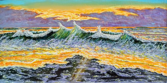 Seascape In The Florida Highwaymen Style