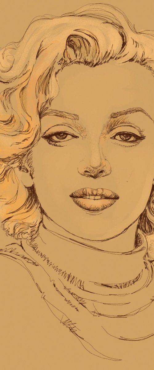 Marilyn Monroe Poster by ARTIST GURDISH PANNU