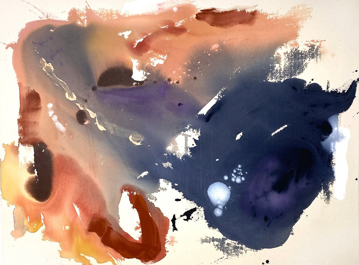 Organic Abstract Acrylic Painting By Melissa Mcgill, 48 X 36", Journeys No 6, Original Artwork