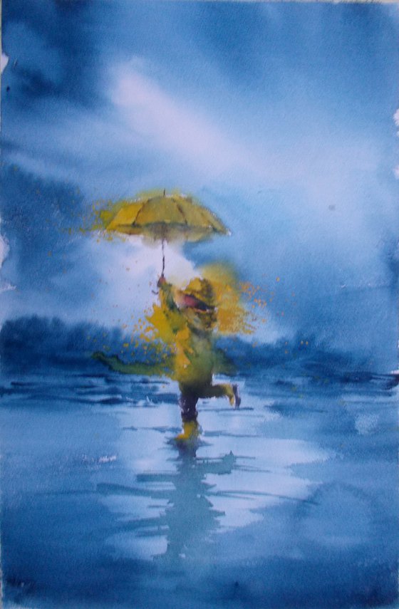 yellow umbrella