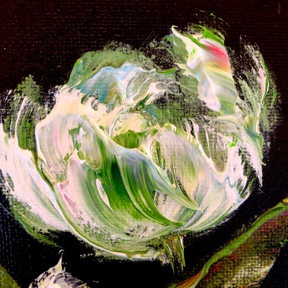 TENDERNESS IN MINIATURE - Peonies, Piony, white flowers, bouquet of piony, delicate bouquet, Garden flowers