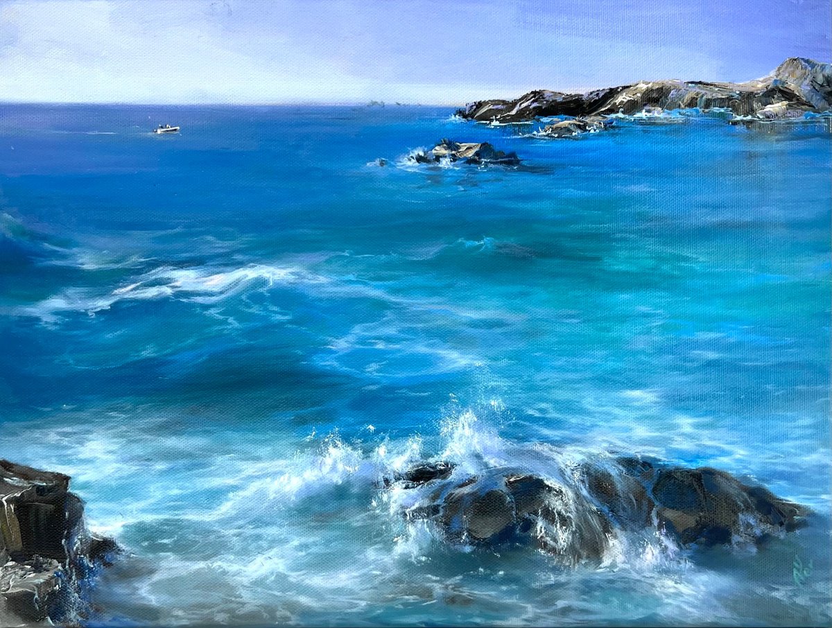 Photorealistic Landscape Oil Painting By Alesia Yeremeyeva, 16 X 12, Summer Breeze, Original Artwork